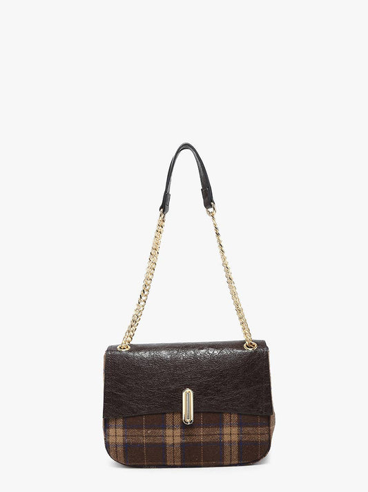 Winter Plaid Shoulder Bag