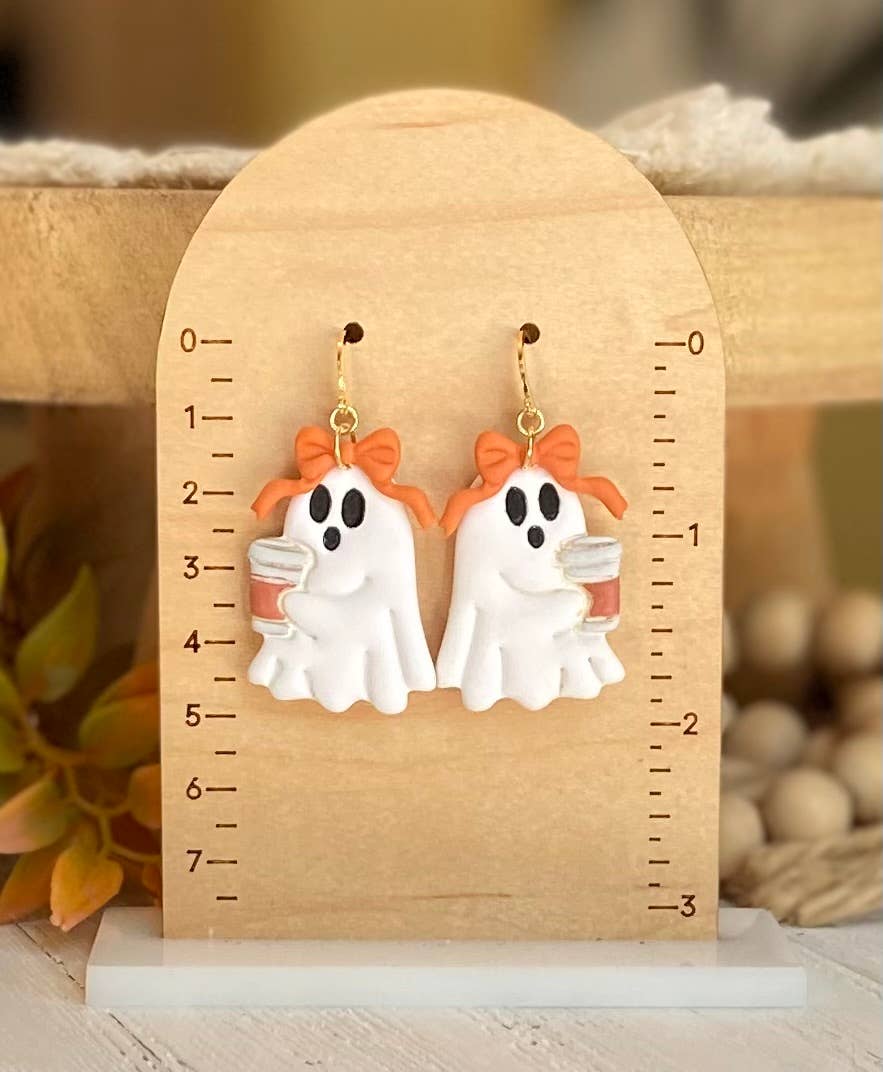 Ghost & Coffee Earrings