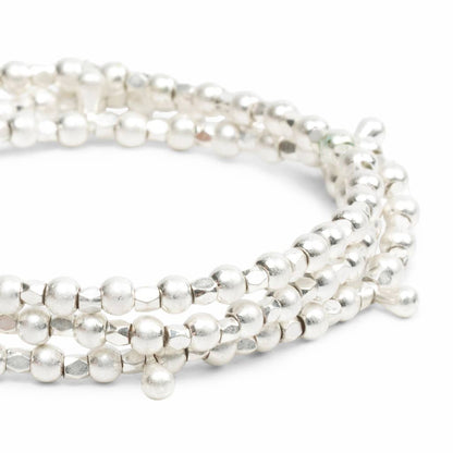 Silver Metal Wrap Bracelet