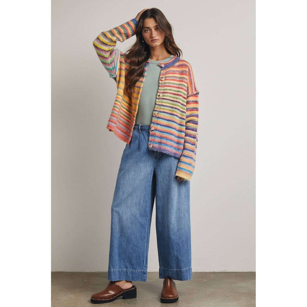 Love To All Striped Cardigan