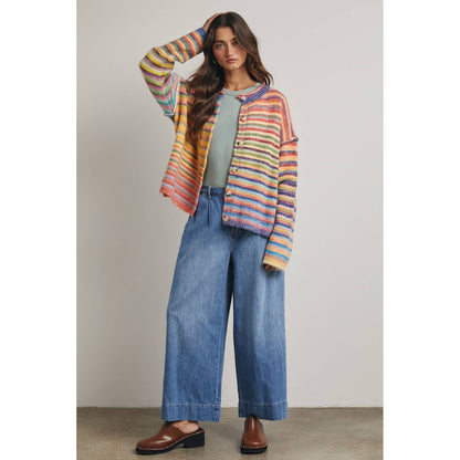Love To All Striped Cardigan