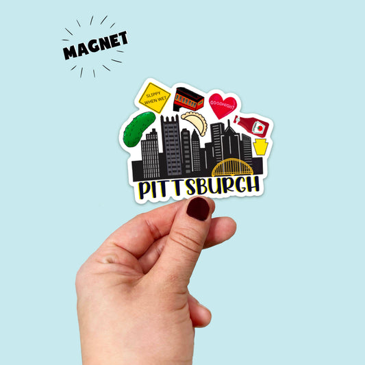 Pittsburgh Icons Skyline Magnet