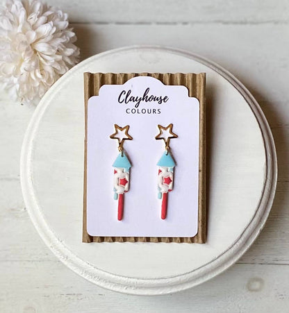 Fourth of July Handmade Earrings
