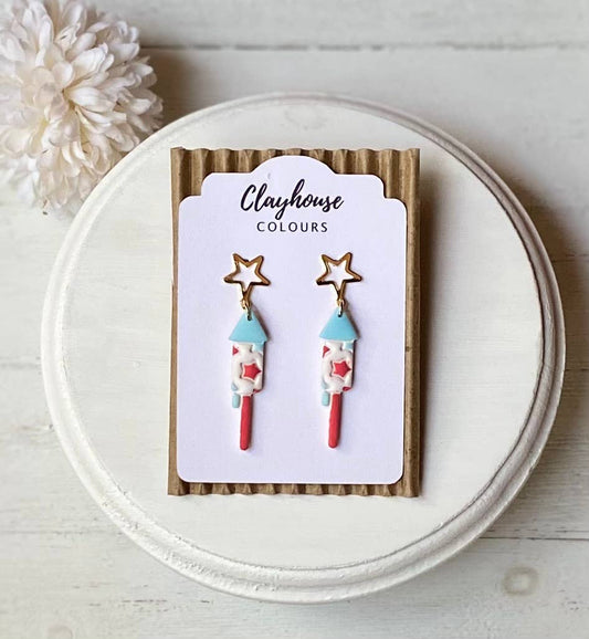 Fourth of July Handmade Earrings