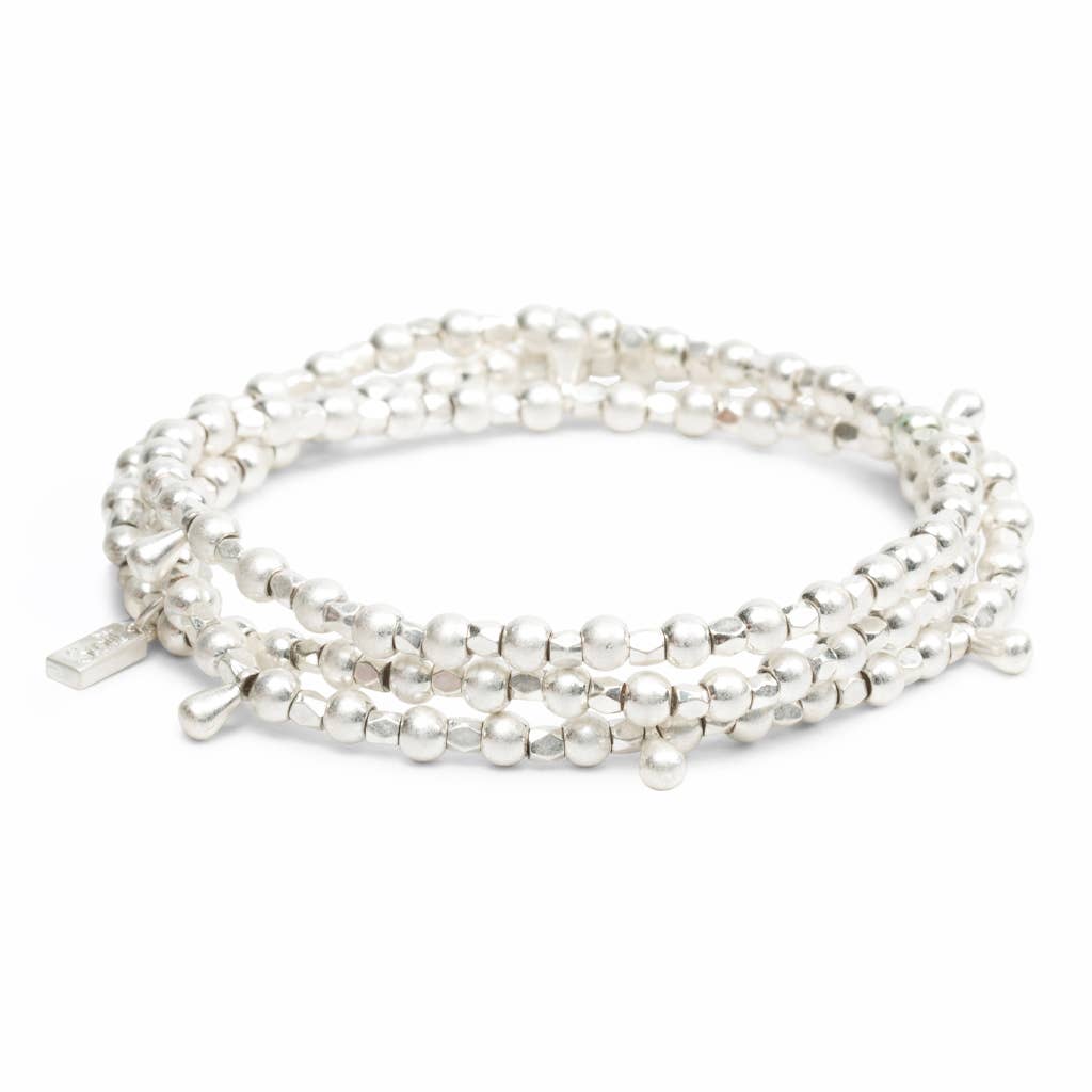 Silver Metal Wrap Bracelet