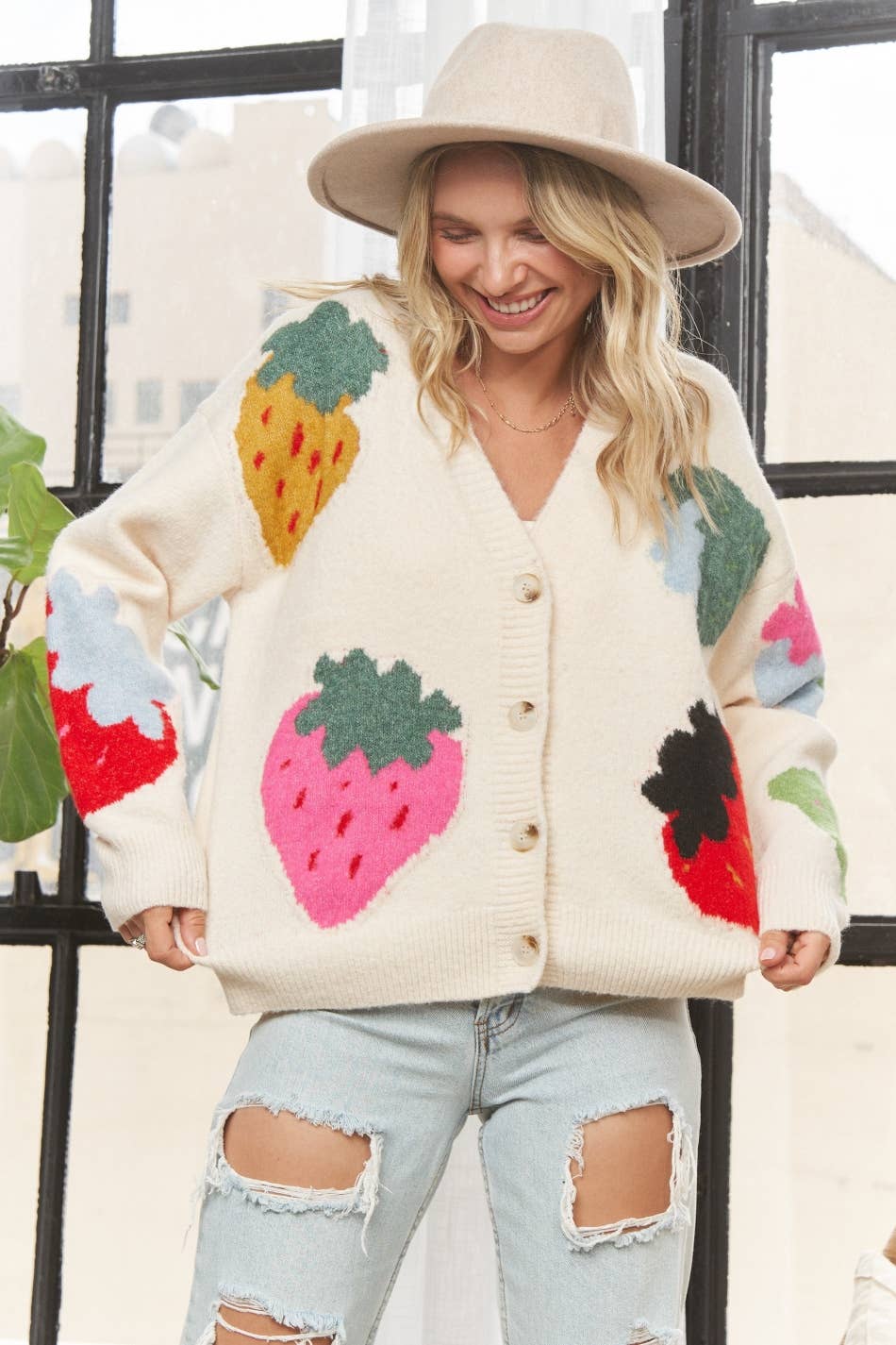 Sweet Strawberries Cardigan