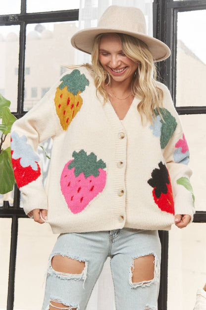Sweet Strawberries Cardigan
