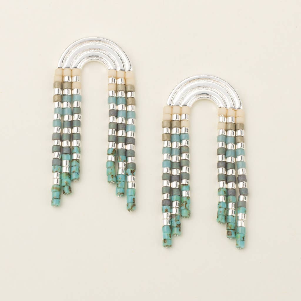 Chromacolor Miyuki Fringe Earring - Turquoise