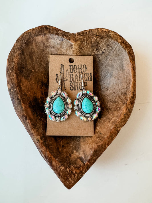 Turquoise Teardrop Earrings