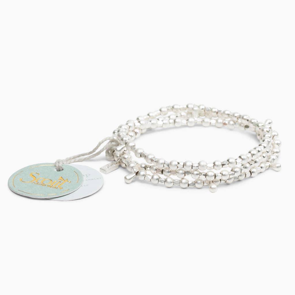 Silver Metal Wrap Bracelet