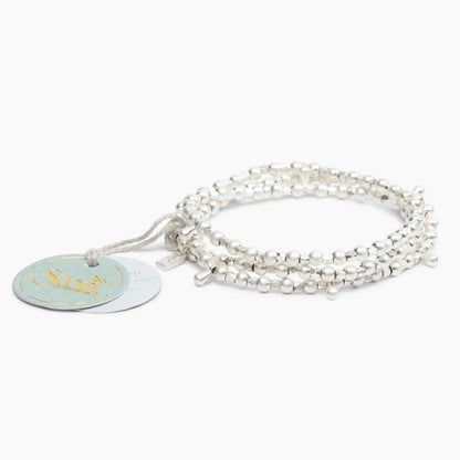 Silver Metal Wrap Bracelet
