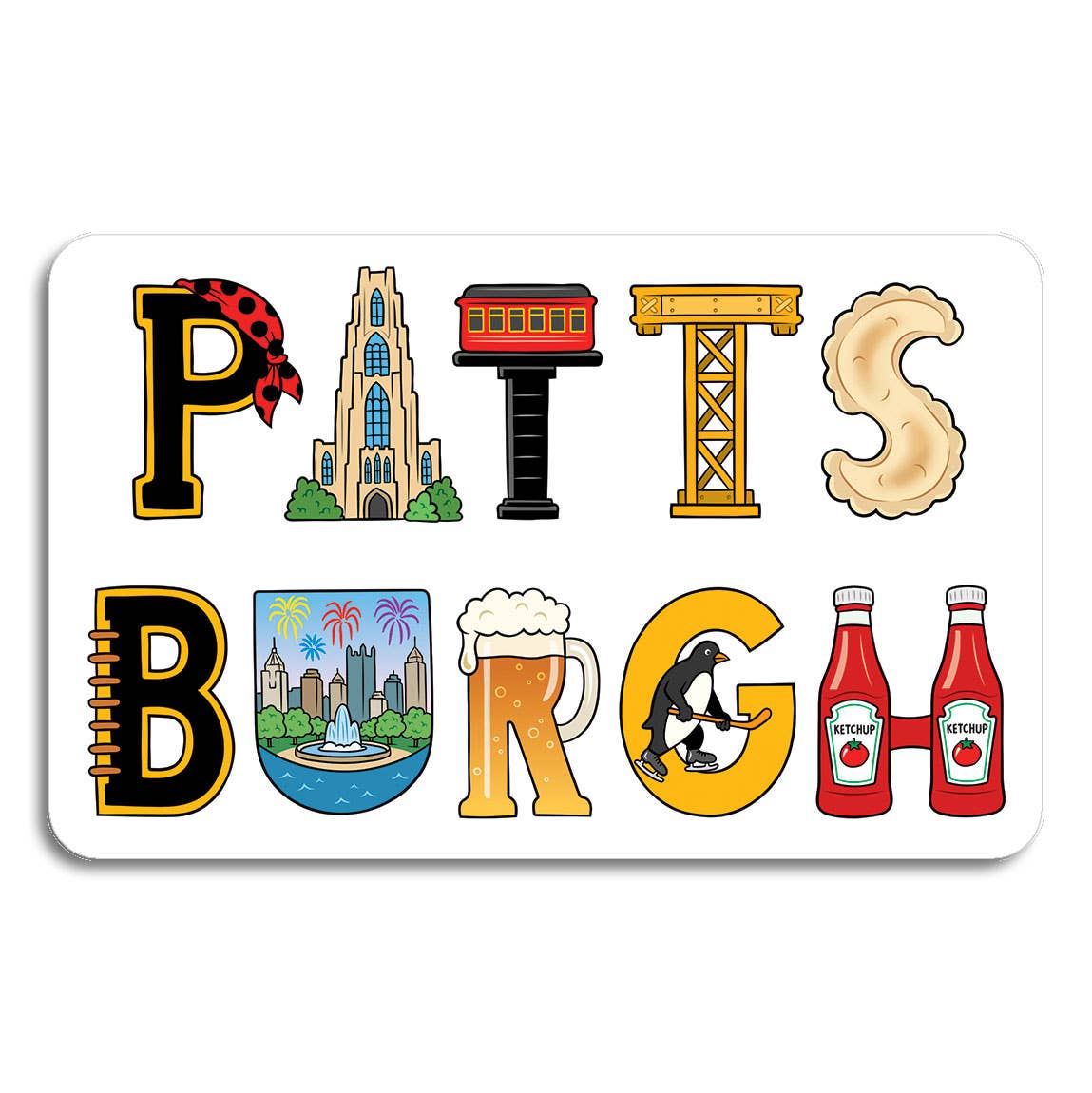 Pittsburgh Icons Die Cut Sticker