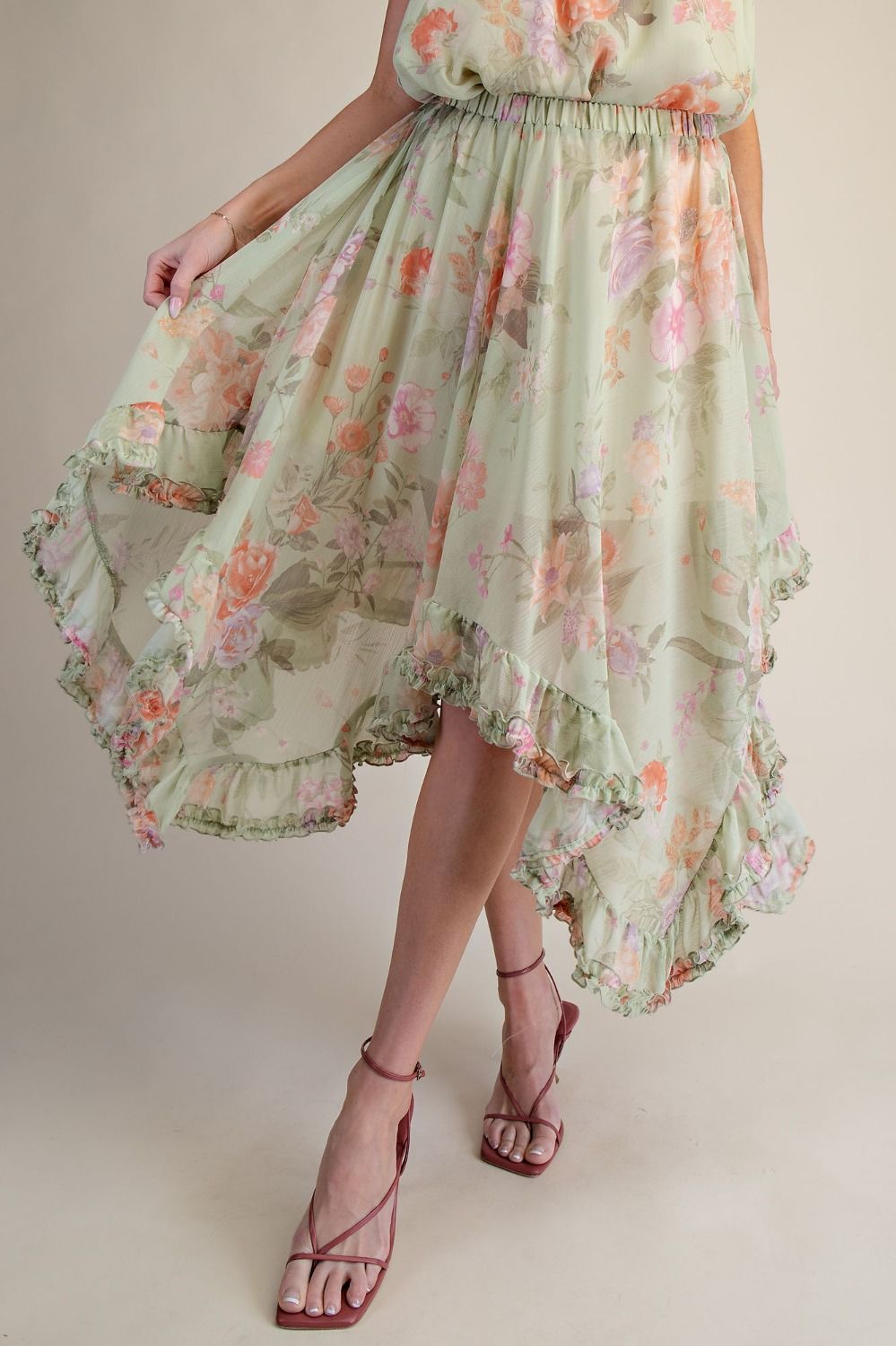 Miss You All The Time Floral Skirt
