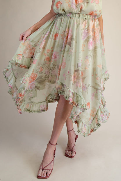 Miss You All The Time Floral Skirt