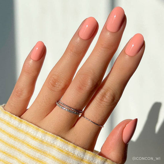 Peach Coral Press-On Nails