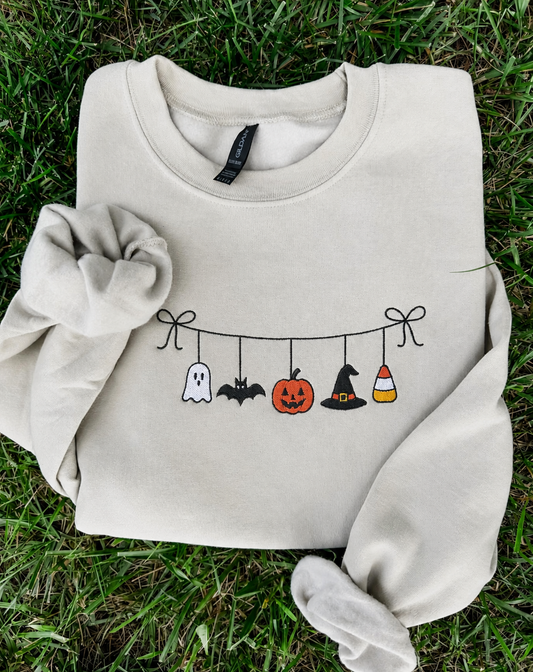 Halloween Embroidered Sweatshirt