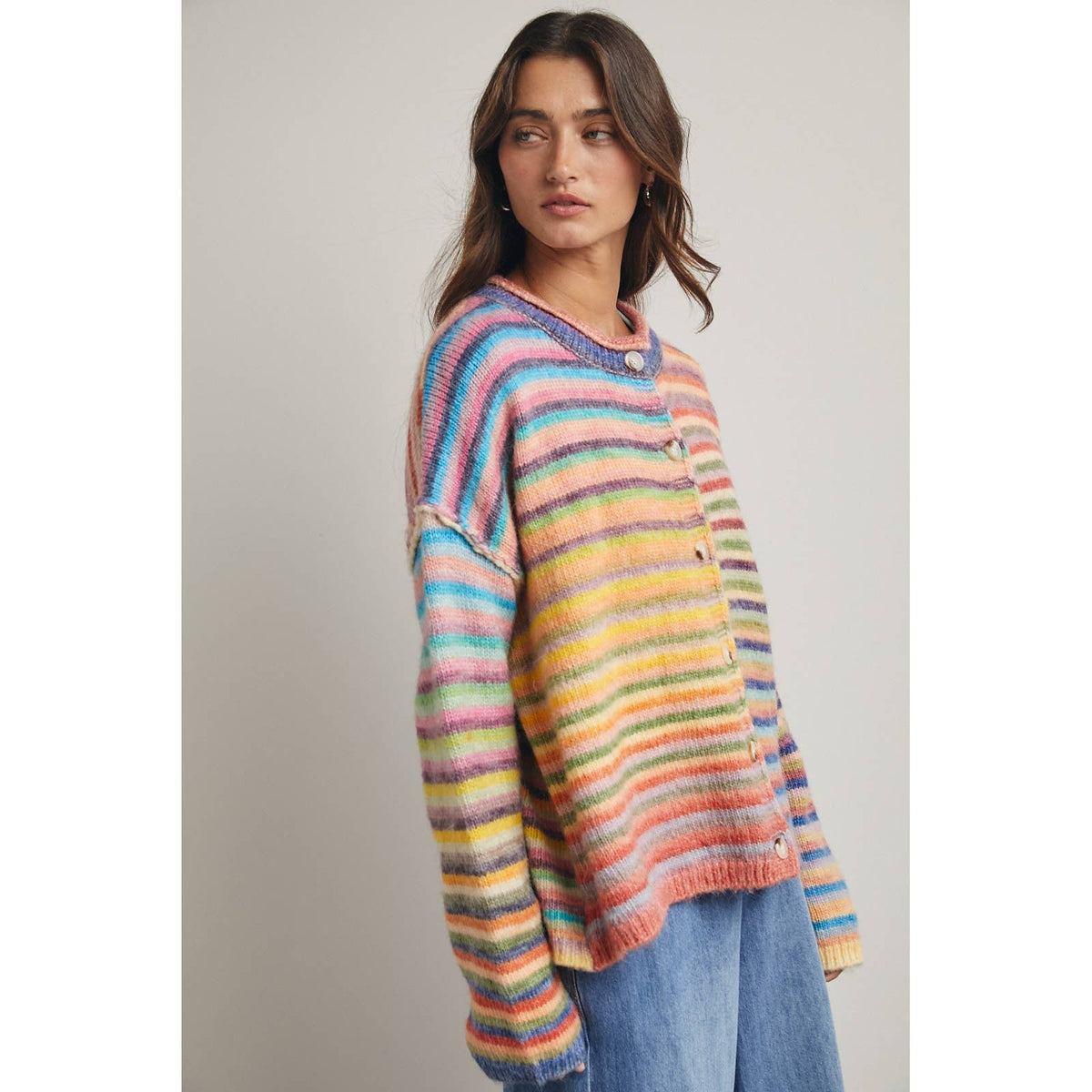 Love To All Striped Cardigan