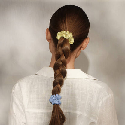 Multicolor Ruched Satin Scrunchies Set