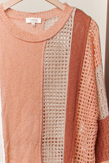 All Day Long Contrast Stripe Top