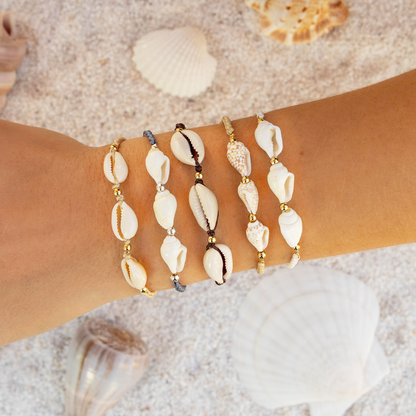 Driftwood Braided Shell Bracelet