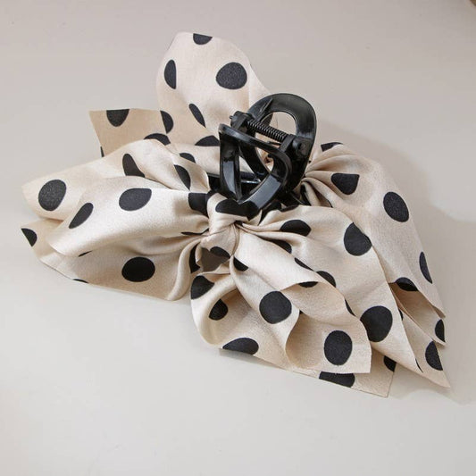 Polka Dot Boho Claw Clip