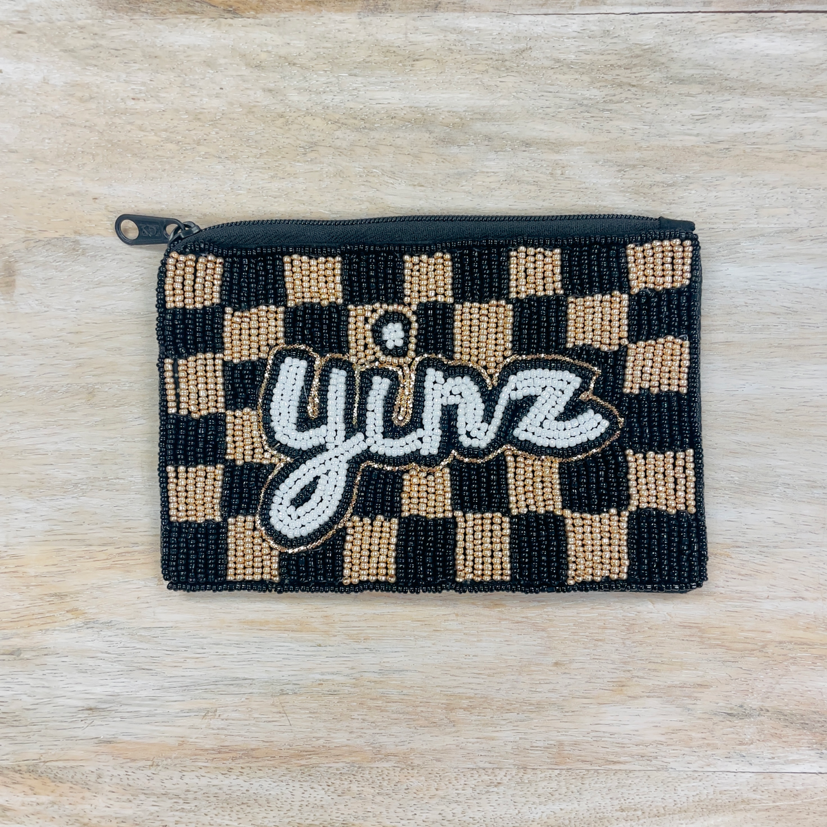Yinz Beaded Zipper Pouch