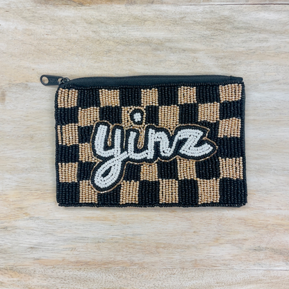 Yinz Beaded Zipper Pouch