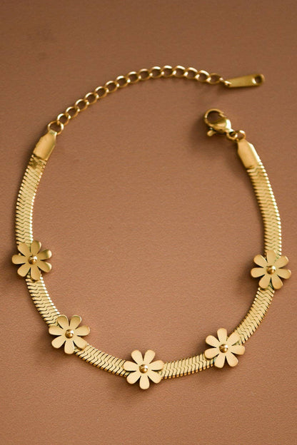 Flower Herringbone Bracelet