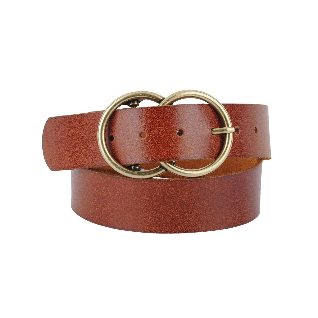 Leather Double Circle Belt