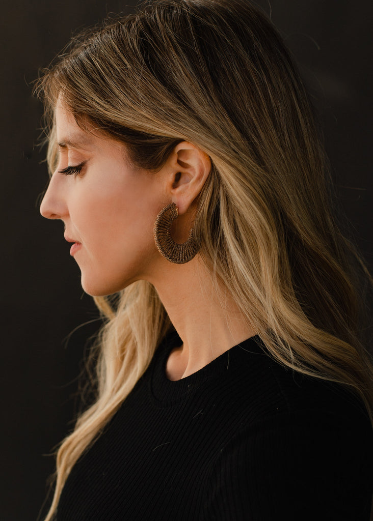 Shimmer Wrapped Hoops
