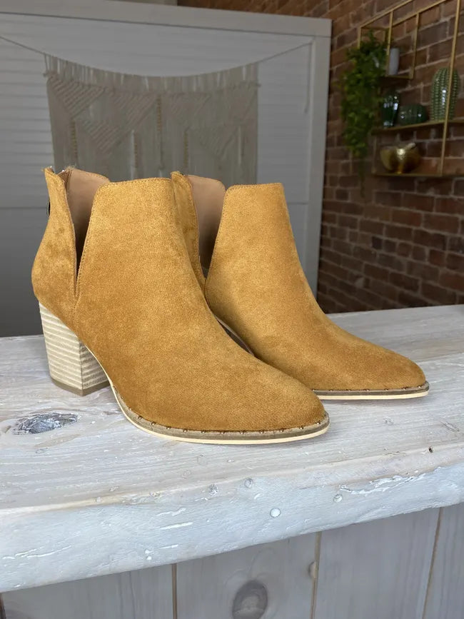 Jenna Studded Suede Booties