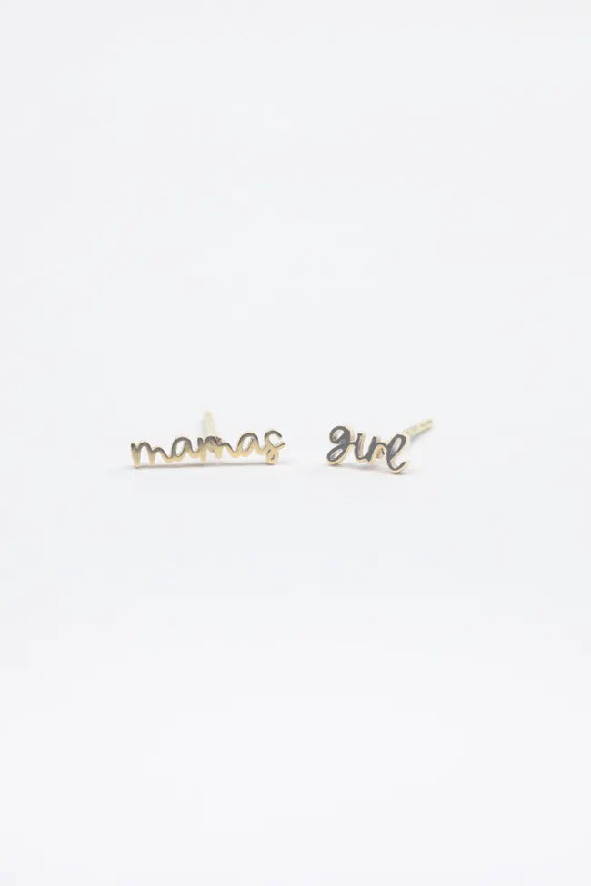 Mama's Girl Script Earrings
