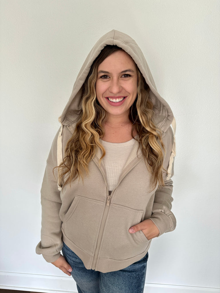 Tell Me More Zip Up