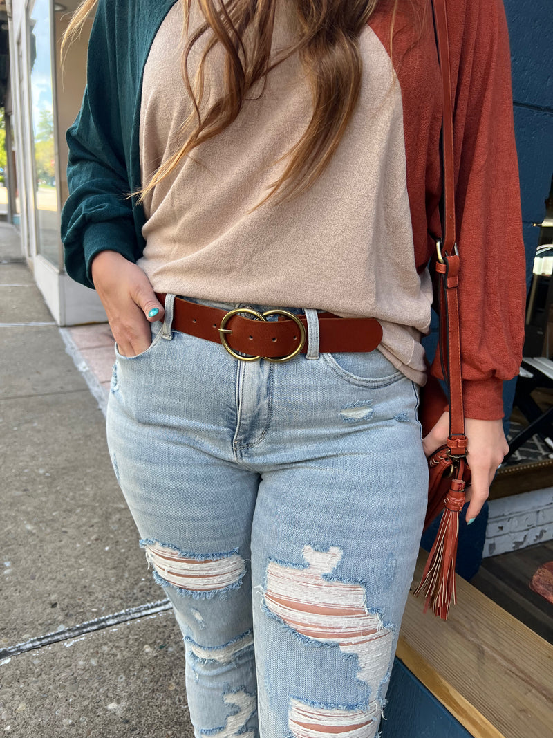 Double Circle Buckle Belt
