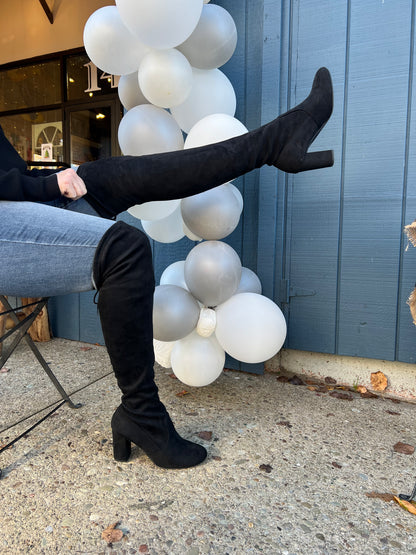 Back to Black OTK Boots