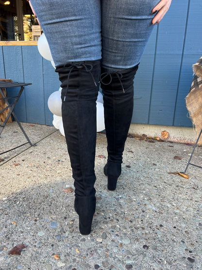 Back to Black OTK Boots