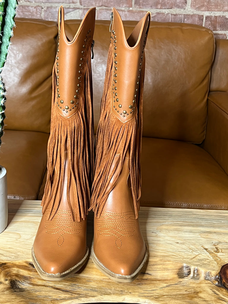 Adela Fringe Boots EastWestBoutique